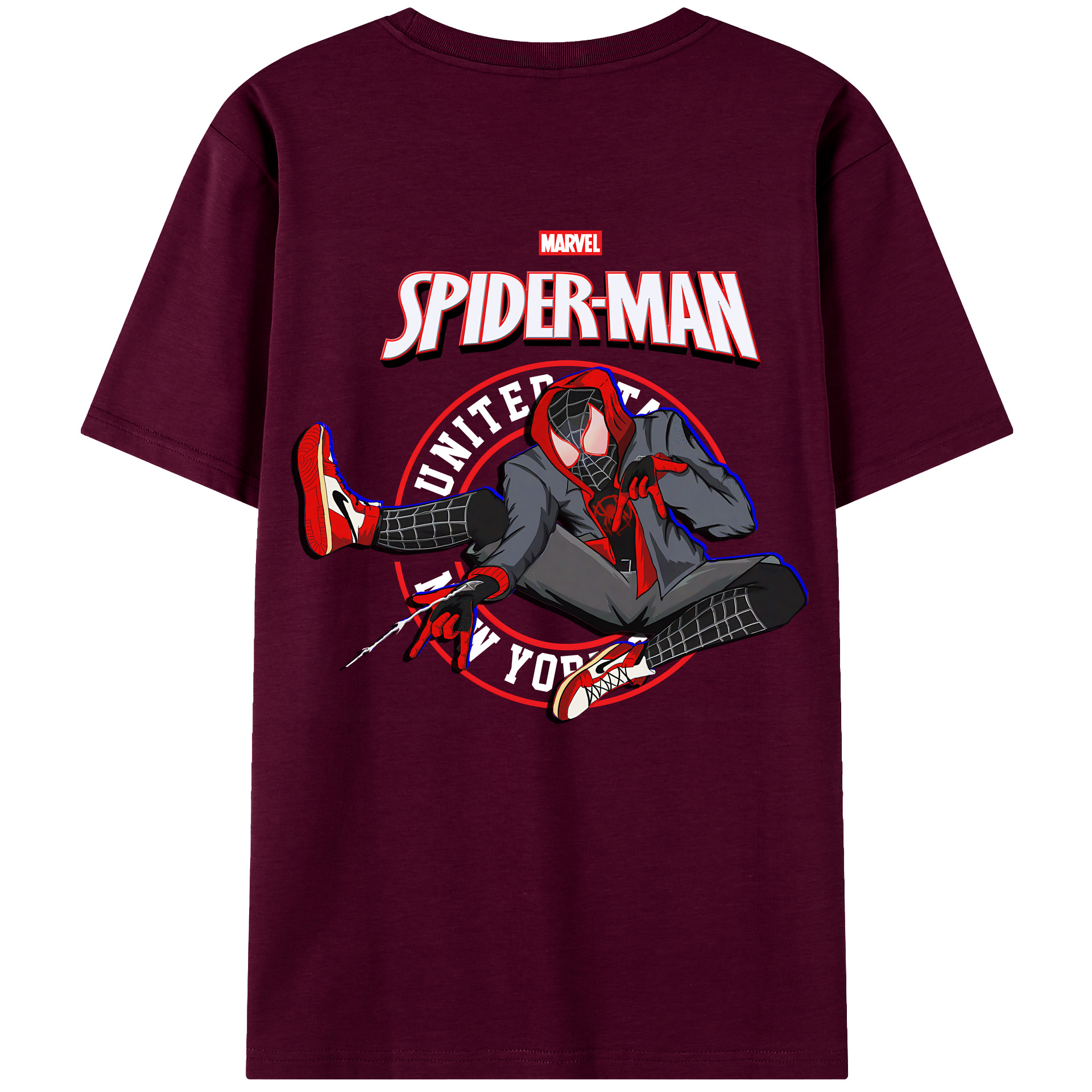 （画像用） Spider Man スパイダーマン レディース半袖Tシャツ(バックプリント)